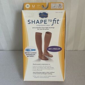 Dr. Comfort Shape to Fit Compression Wear Anti-Embolism Stockings White Size XL